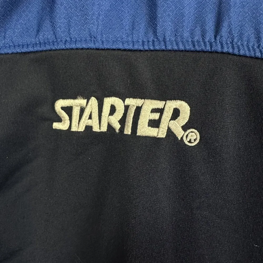 Starter‎ Men's Vintage Fleece Lined Spellout Athletic Jacket, Size L, Navy/Blue